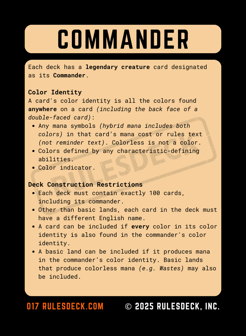 Commander RulesDeck
