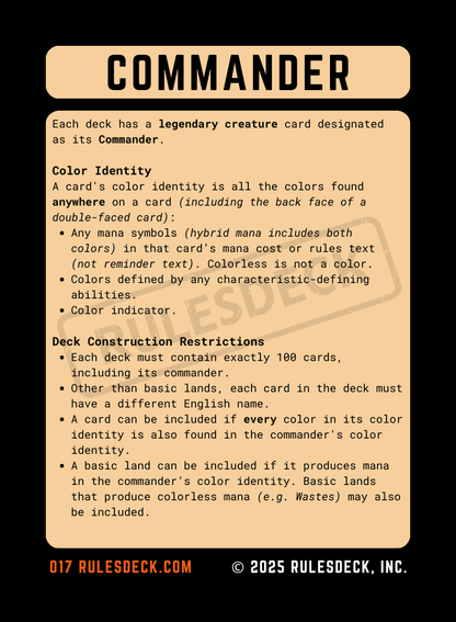 Commander RulesDeck